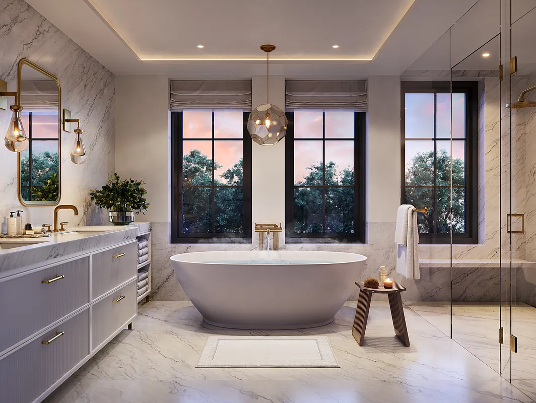 537 Pacific Street Brooklyn, NY 11217 - Photo 15 of 25 a bathroom with a large tub and shower