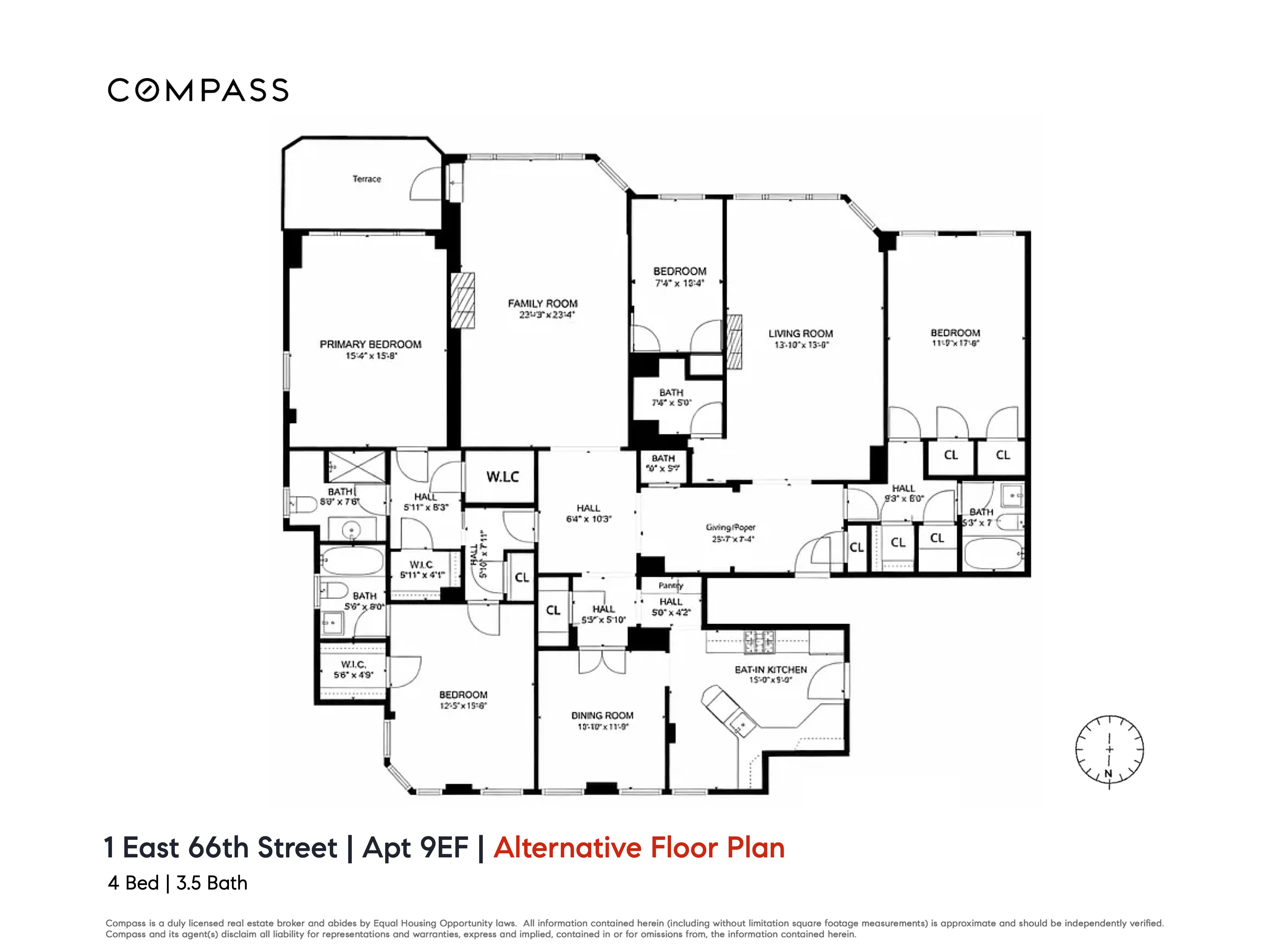 1 East 66th Street, Unit 9EF Manhattan, NY 10065 - Photo 19 of 19 a picture of a floor plan
