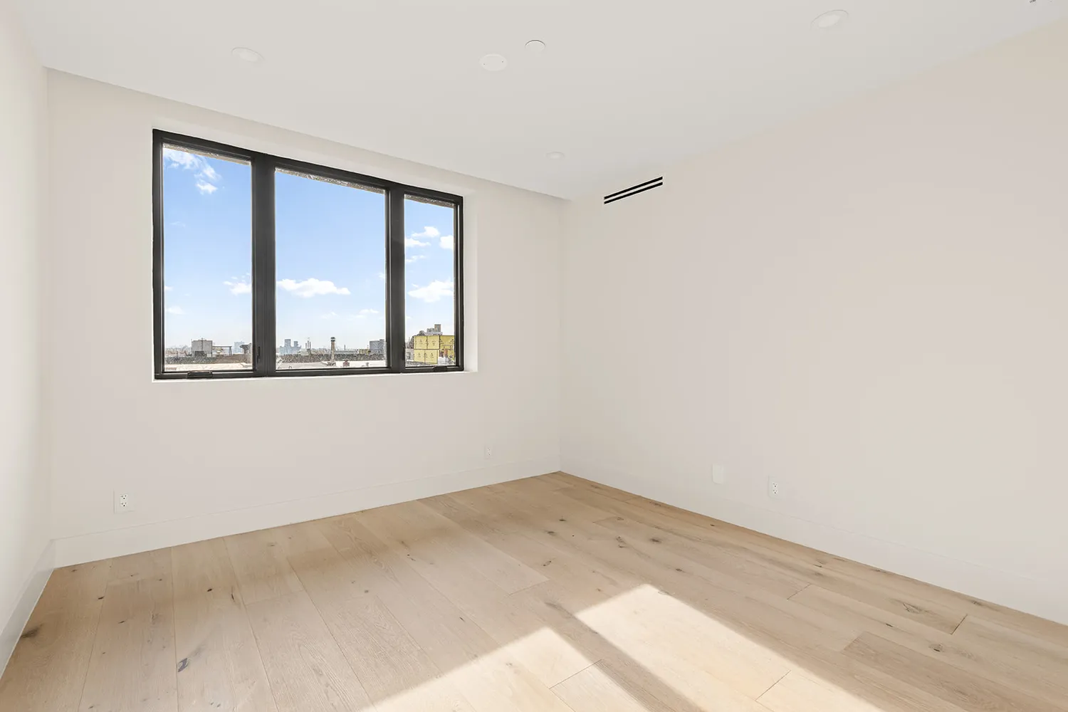 an empty room with a window