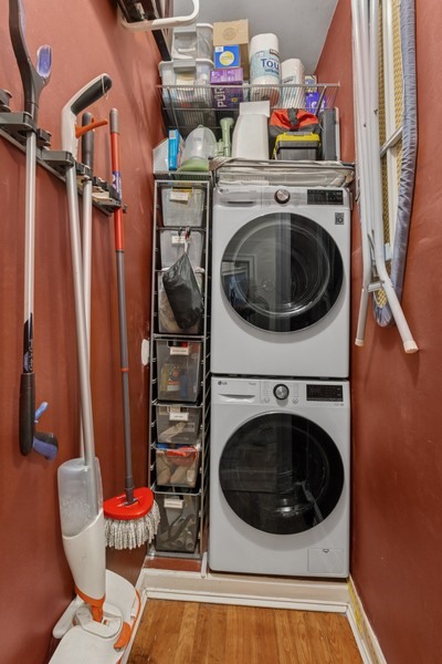 125 Cabrini Boulevard, Unit A52 Manhattan, NY 10033 - Photo 15 of 20 a utility room with dryer and washer