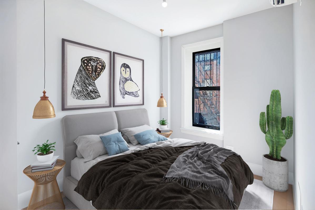 72 Bedford Street, Unit 3A Manhattan, NY 10014 - Photo 2 of 6 a bedroom with a bed and painting on the wall
