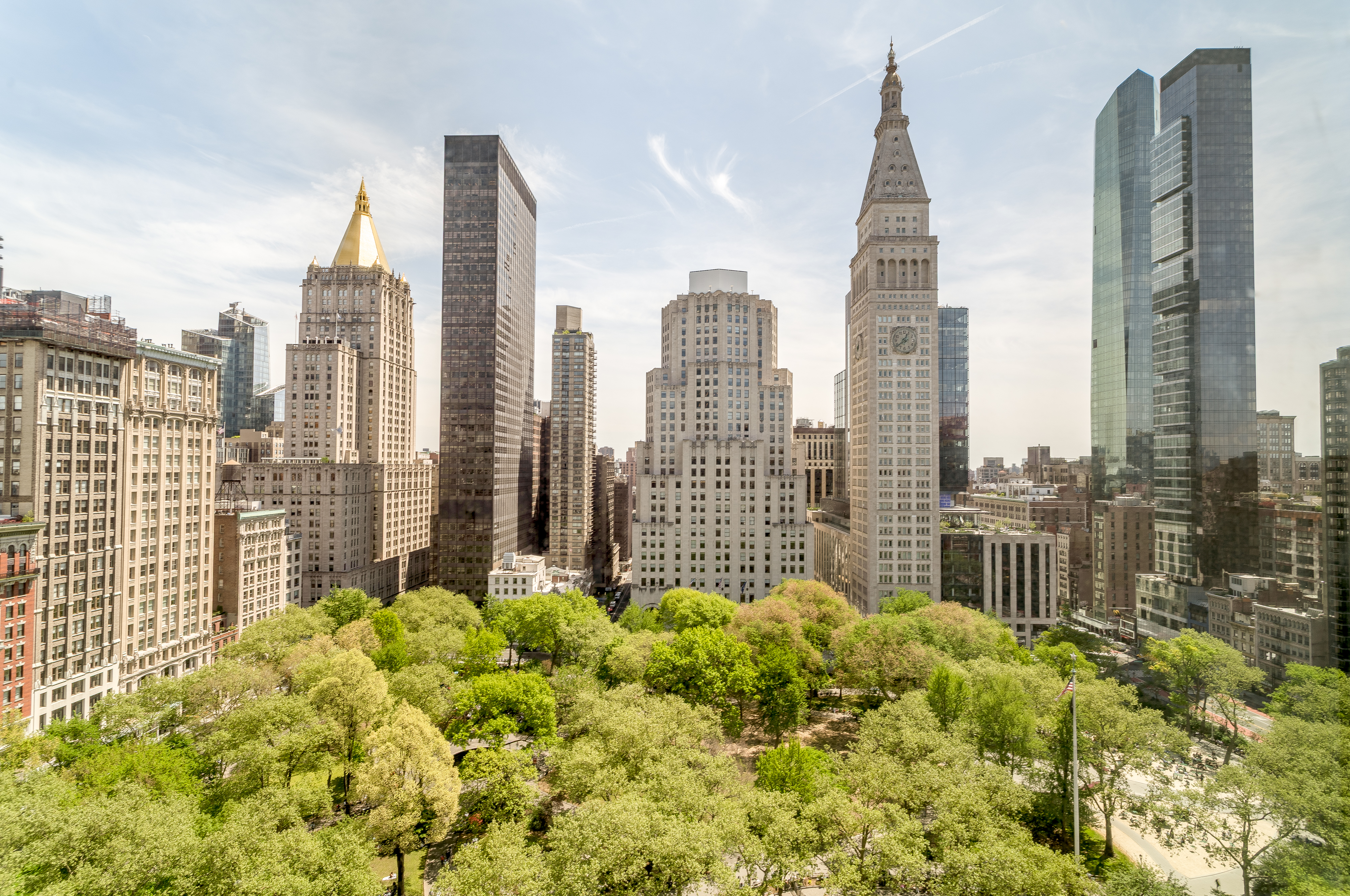 10 Madison Square West, Unit 16F Manhattan, NY 10010 - Photo 2 of 15 a view of a city with tall buildings