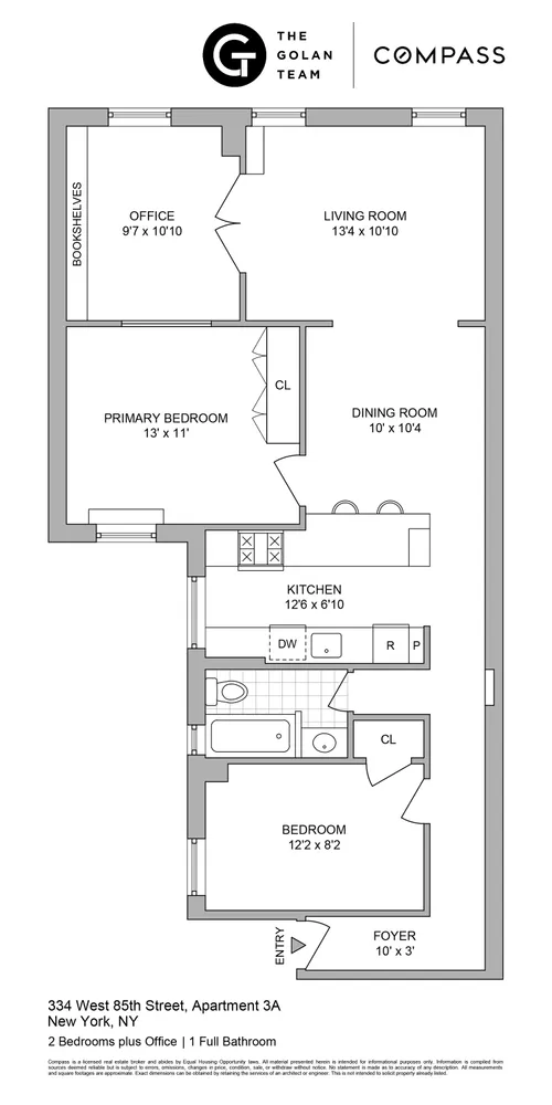 $7,000 | 334 West 85th Street, Unit 3A | Upper West Side