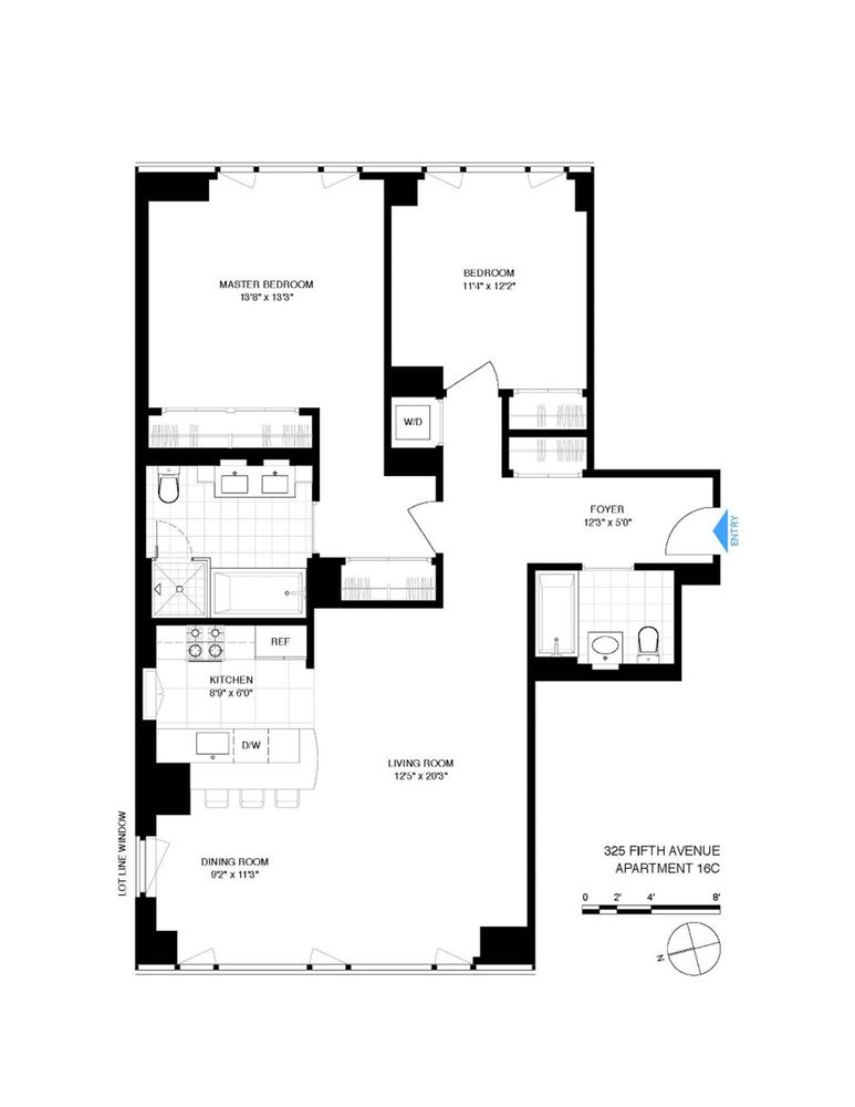 325 5th Avenue, Unit 16C Manhattan, NY 10016 - Photo 25 of 25 a picture of floor plan