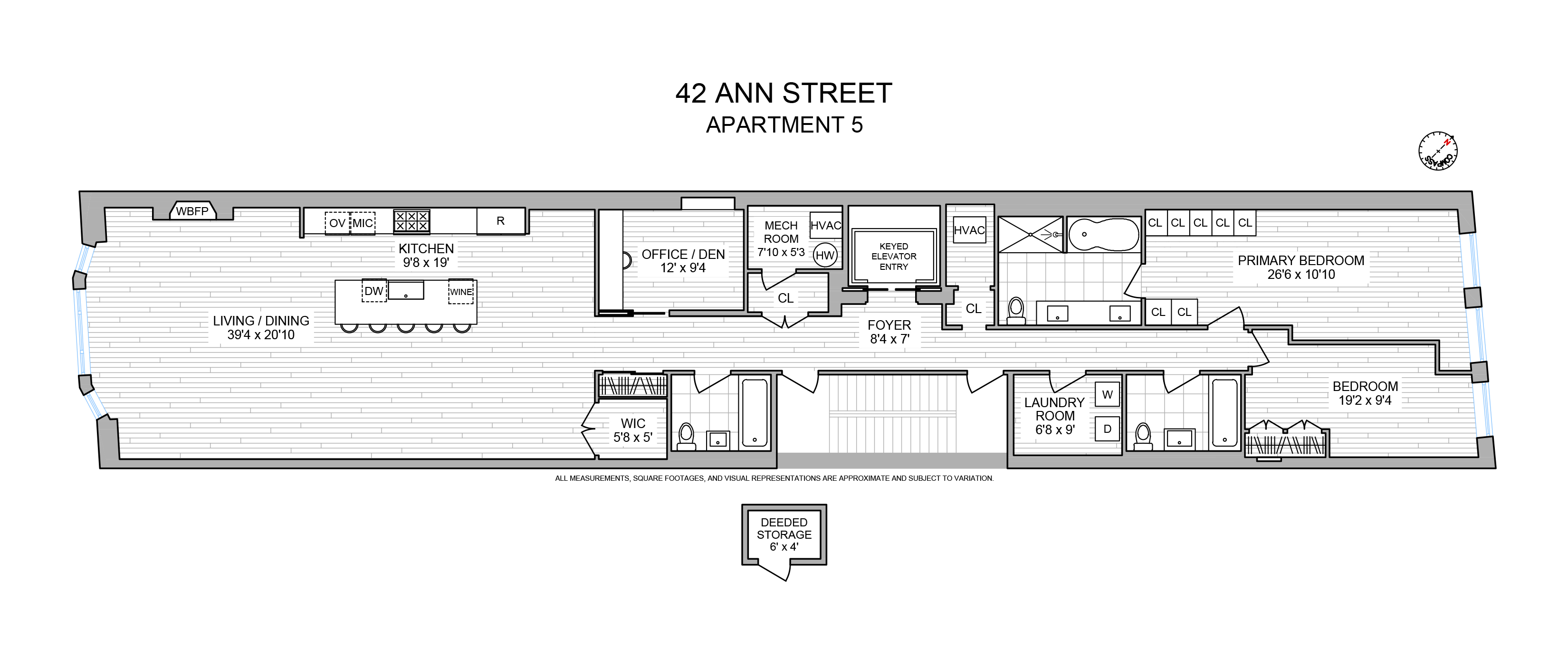 42 Ann Street, Unit 5 Manhattan, NY 10038 - Photo 16 of 16 a picture of a bench in a building