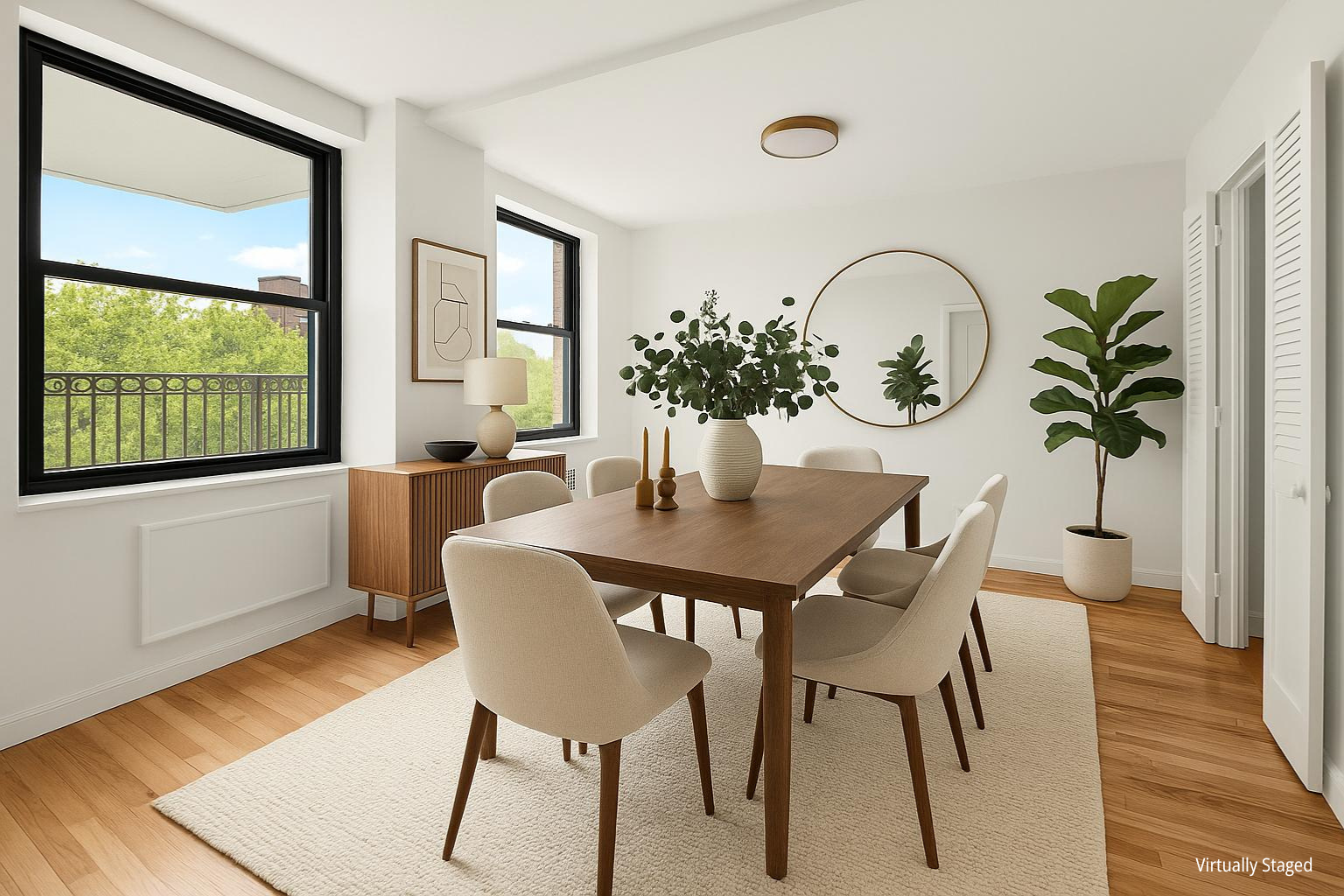 540 Ocean Parkway, Unit 5R Brooklyn, NY 11218 - Photo 4 of 11 a dining room with furniture window and wooden floor