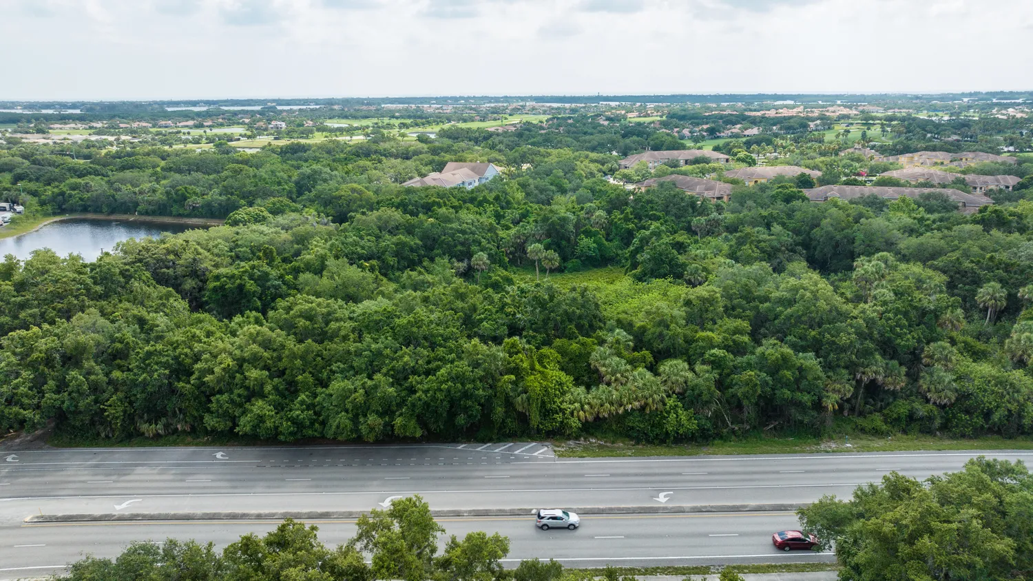 an aerial view of multiple house