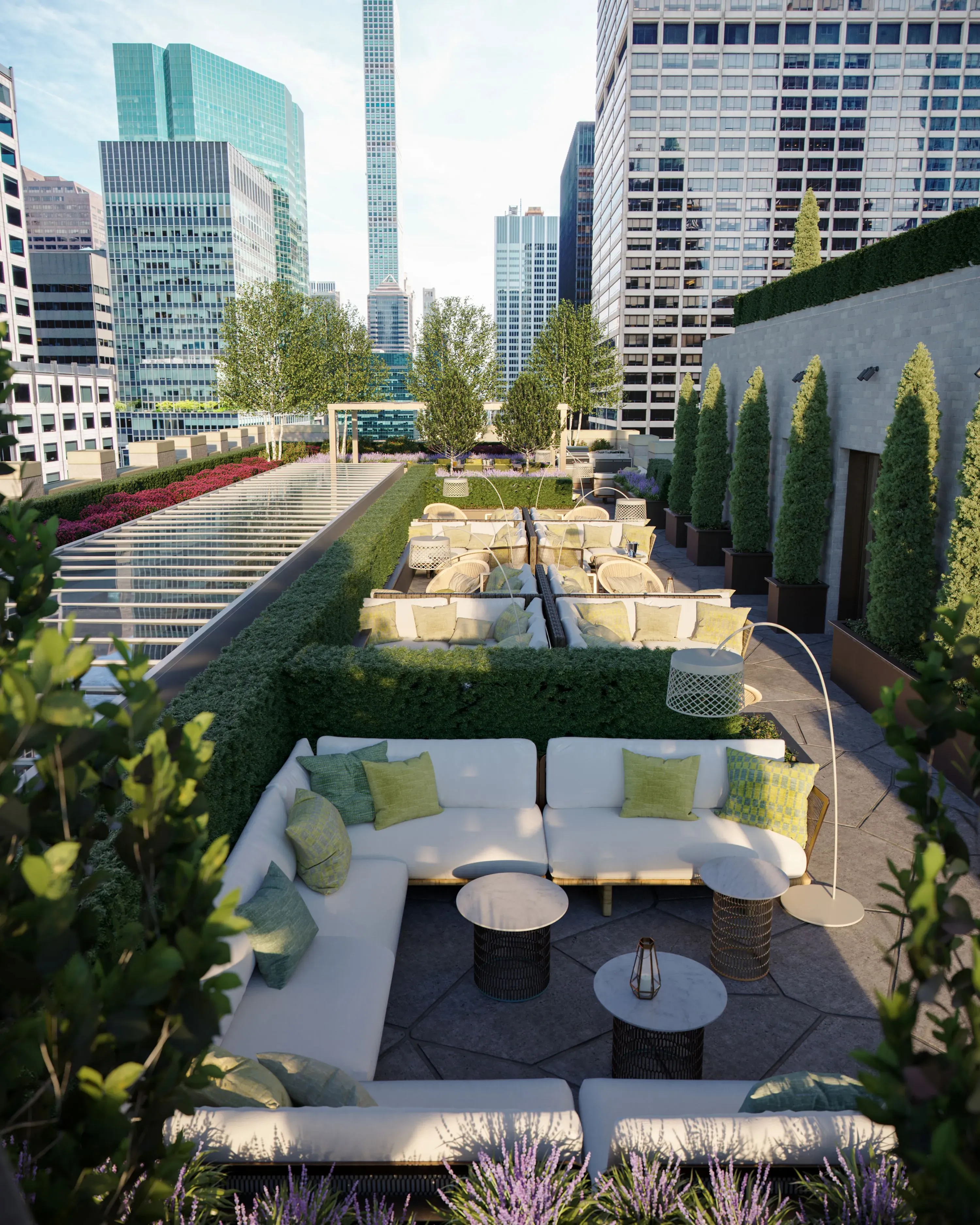 303 Park Avenue, Unit 2103 Manhattan, NY 10022 - Photo 12 of 22 a view of swimming pool with outdoor seating and city view