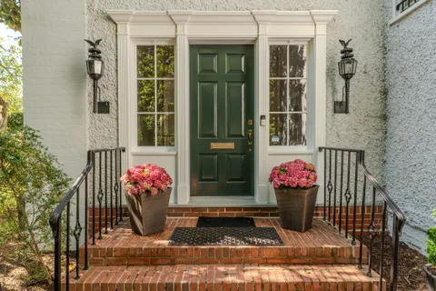 a front view of a house
