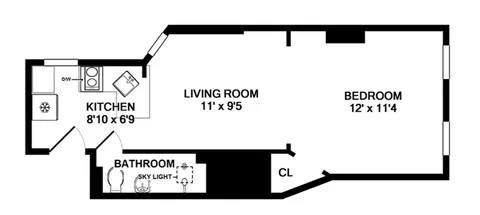 $399,000 | 522 West 50th Street, Unit E3 | Hell's Kitchen