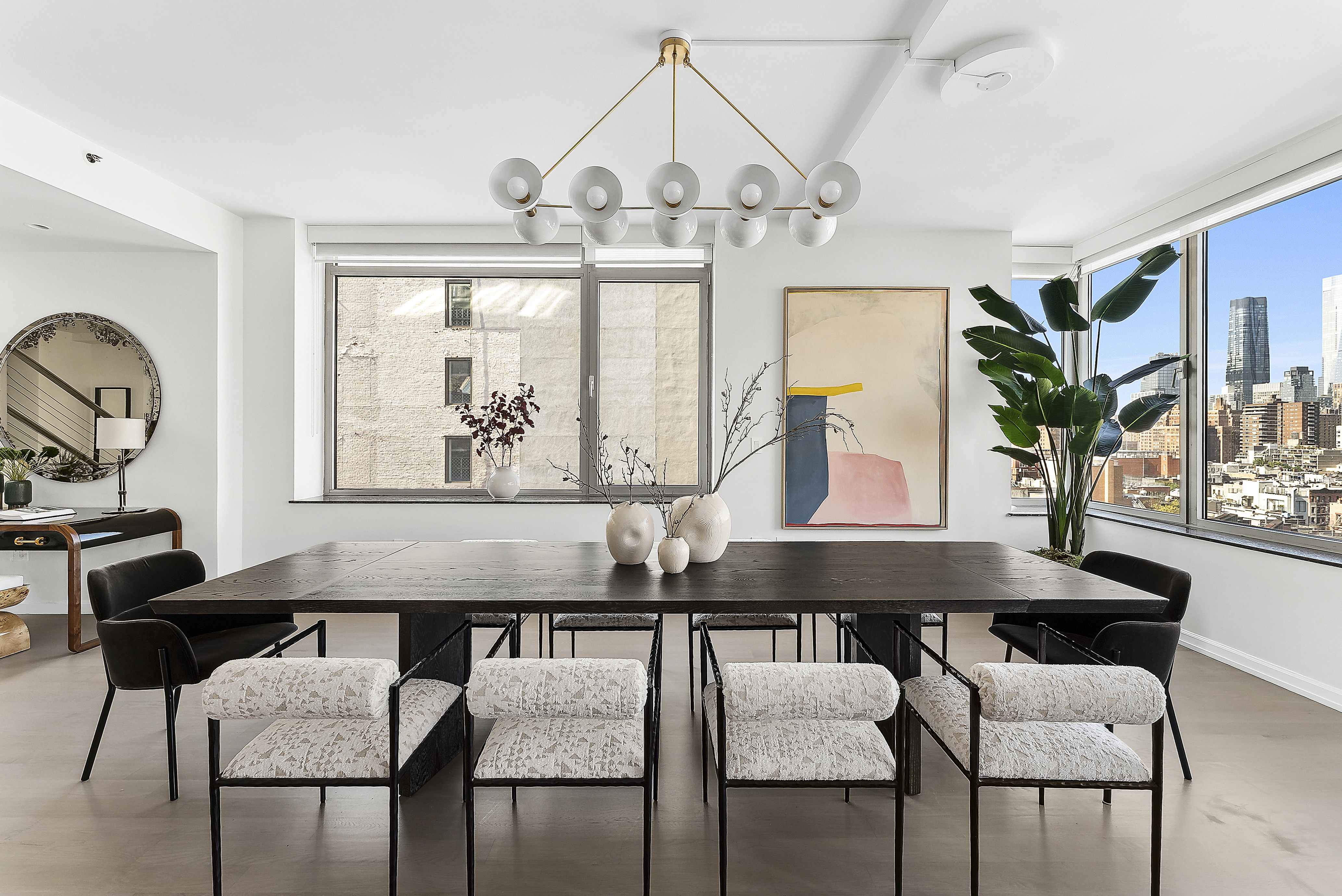 224 West 18th Street, Unit PHA Manhattan, NY 10011 - Photo 5 of 24 a view of a dining room with furniture window and outside view