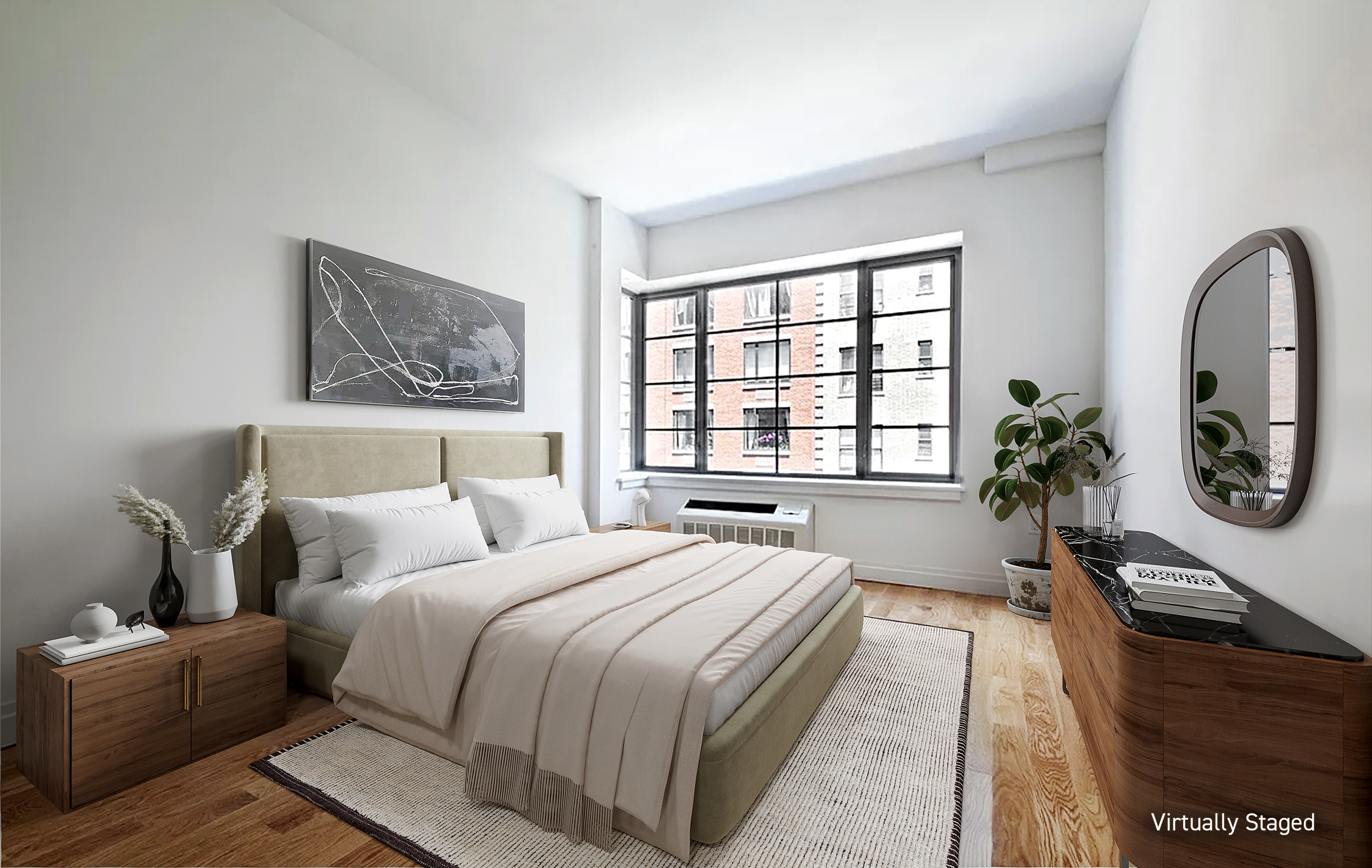 58 West 129th Street, Unit 5A Manhattan, NY 10027 - Photo 4 of 7 a bedroom with bed and a large window