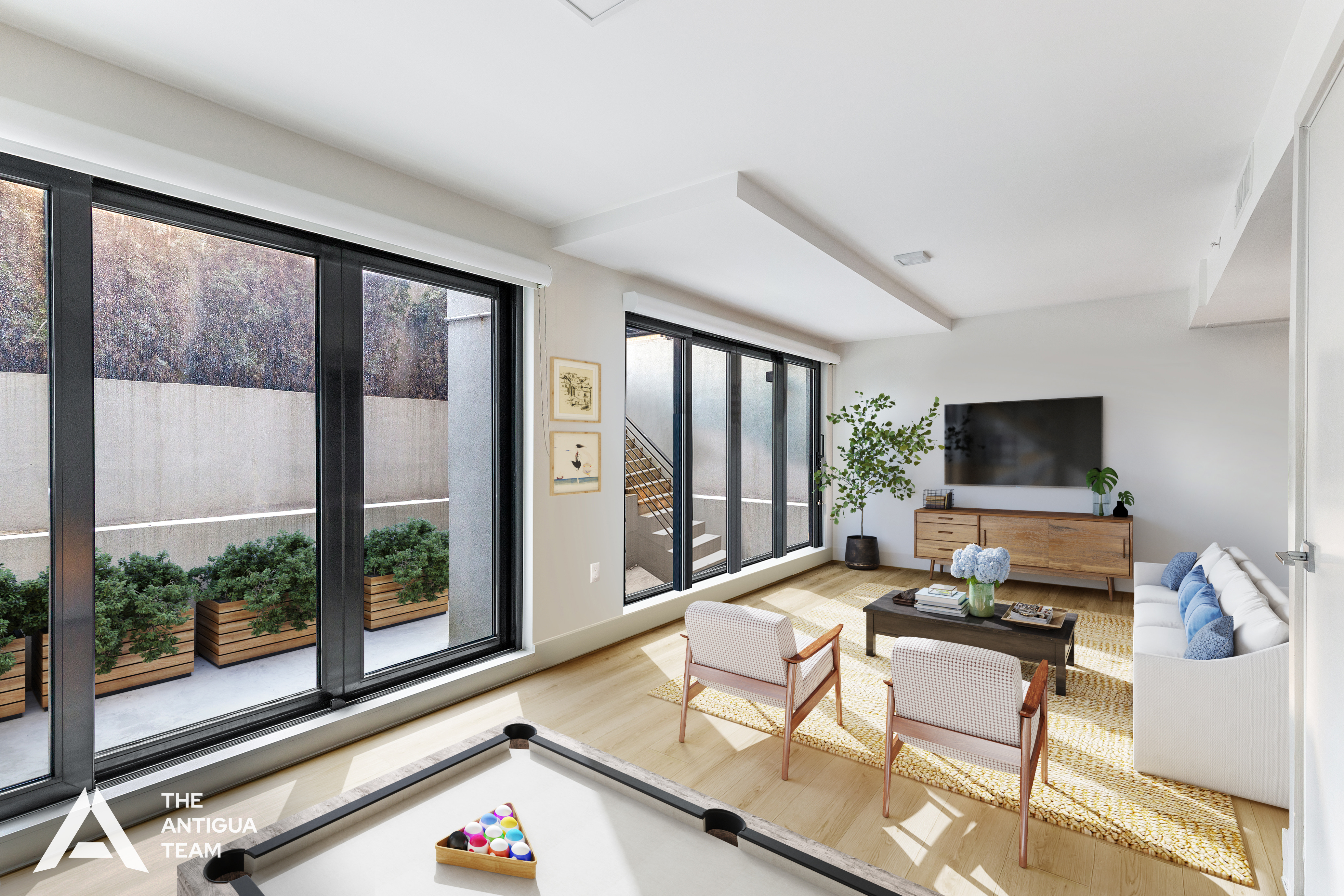 167 Eagle Street, Unit 1B Brooklyn, NY 11222 - Photo 6 of 13 a living room with a large window and a table