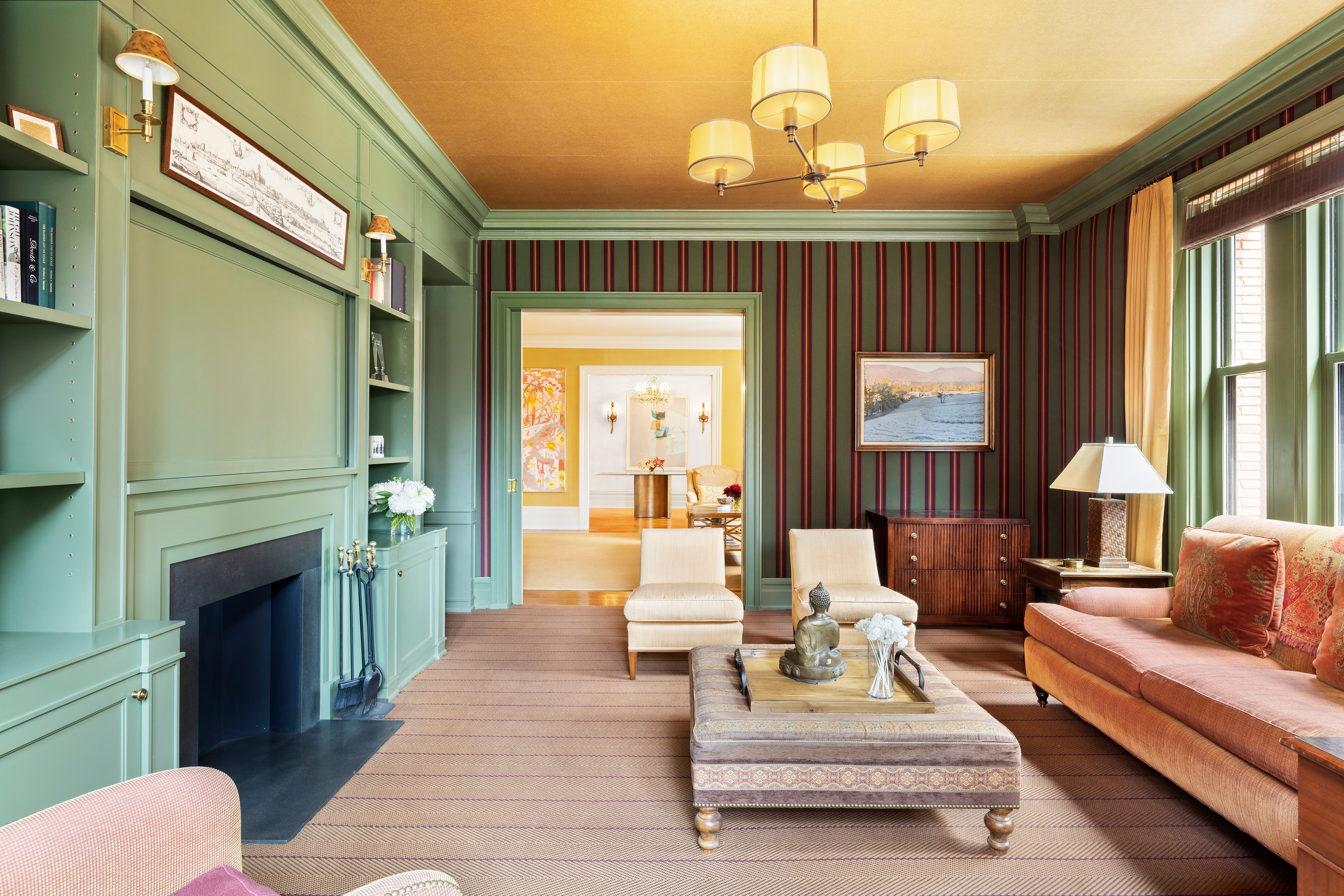 325 West End Avenue, Unit 6AB Manhattan, NY 10023 - Photo 5 of 22 a living room with furniture and a fireplace