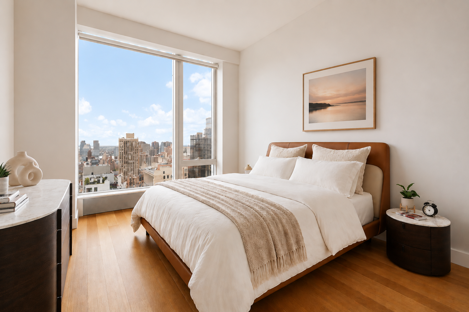 15 East 30th Street, Unit 26C Manhattan, NY 10016 - Photo 4 of 15 a bedroom with a large bed and a window