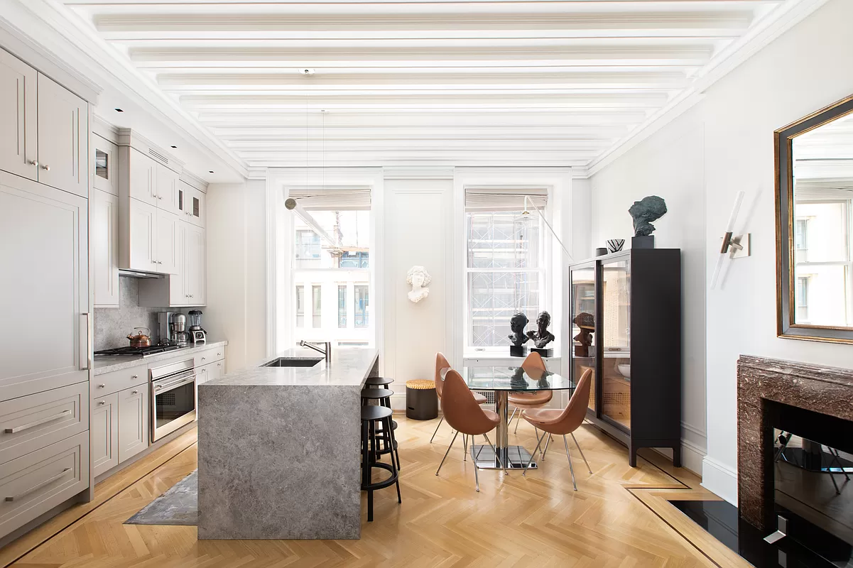 390 West End Avenue, Unit 7DS Manhattan, NY 10024 - Photo 2 of 31 a living room with furniture a fireplace and a large window
