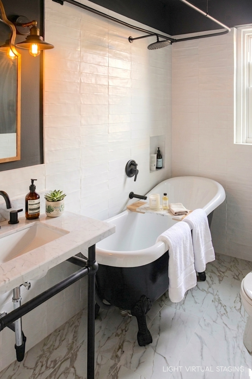 250 Cabrini Boulevard, Unit 9E Manhattan, NY 10033 - Photo 11 of 19 a bath room with a table and a chair
