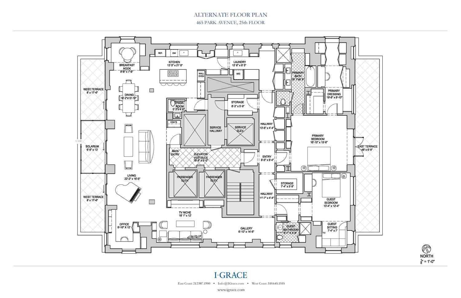 465 Park Avenue, Unit 25EW Manhattan, NY 10022 - Photo 9 of 9 a black and white photo of a living room