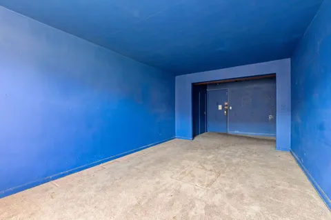 a view of a room with a mirror