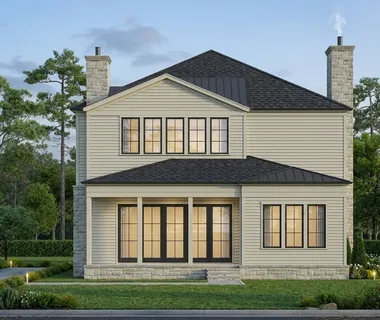 a front view of a house