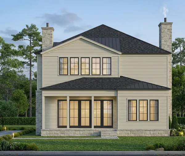 a front view of a house
