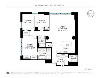 $3,150,000 | 360 Furman Street, Unit 740 | Brooklyn Heights