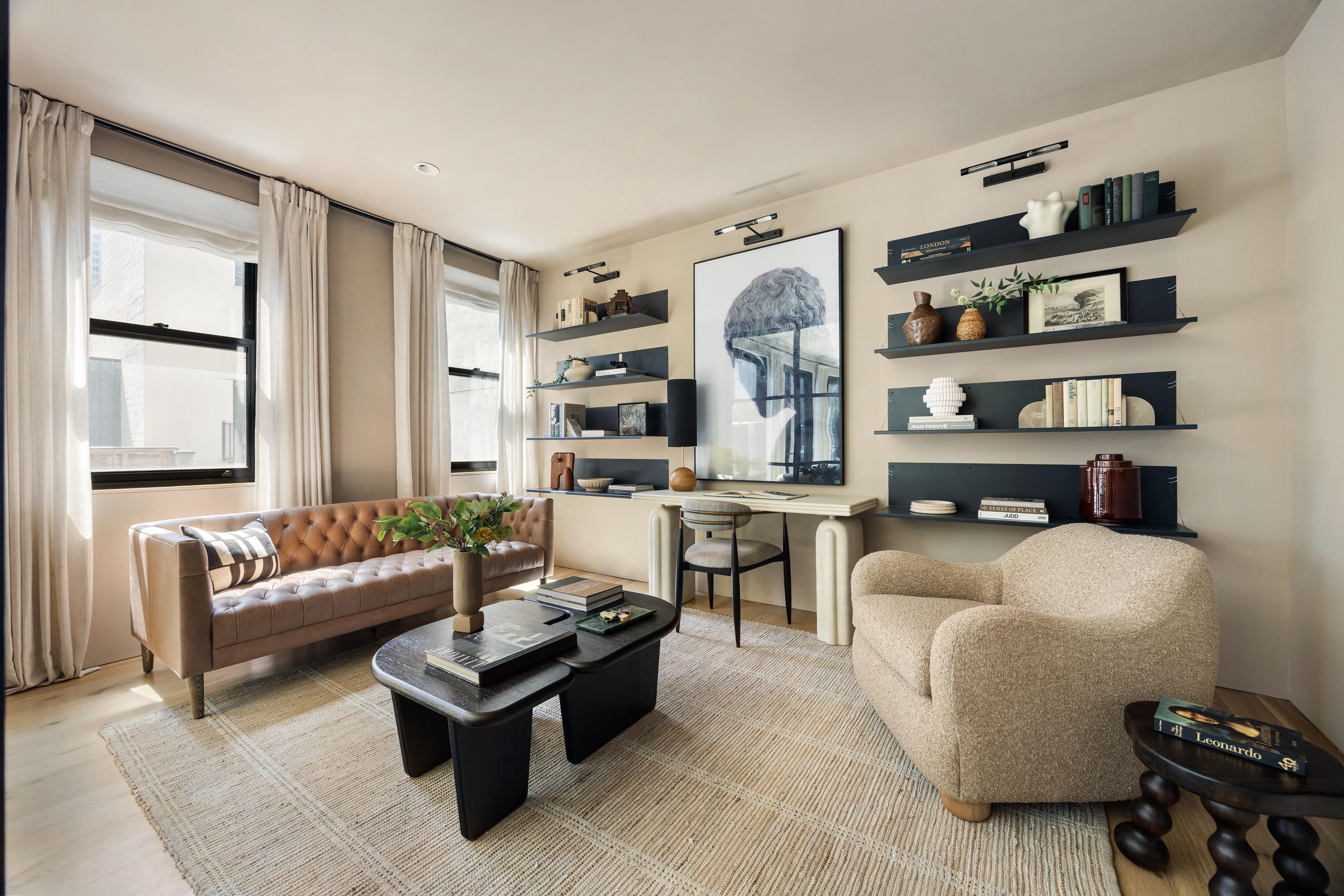 110 Duane Street, Unit PH3S Manhattan, NY 10007 - Photo 17 of 23 a living room with furniture and a large window