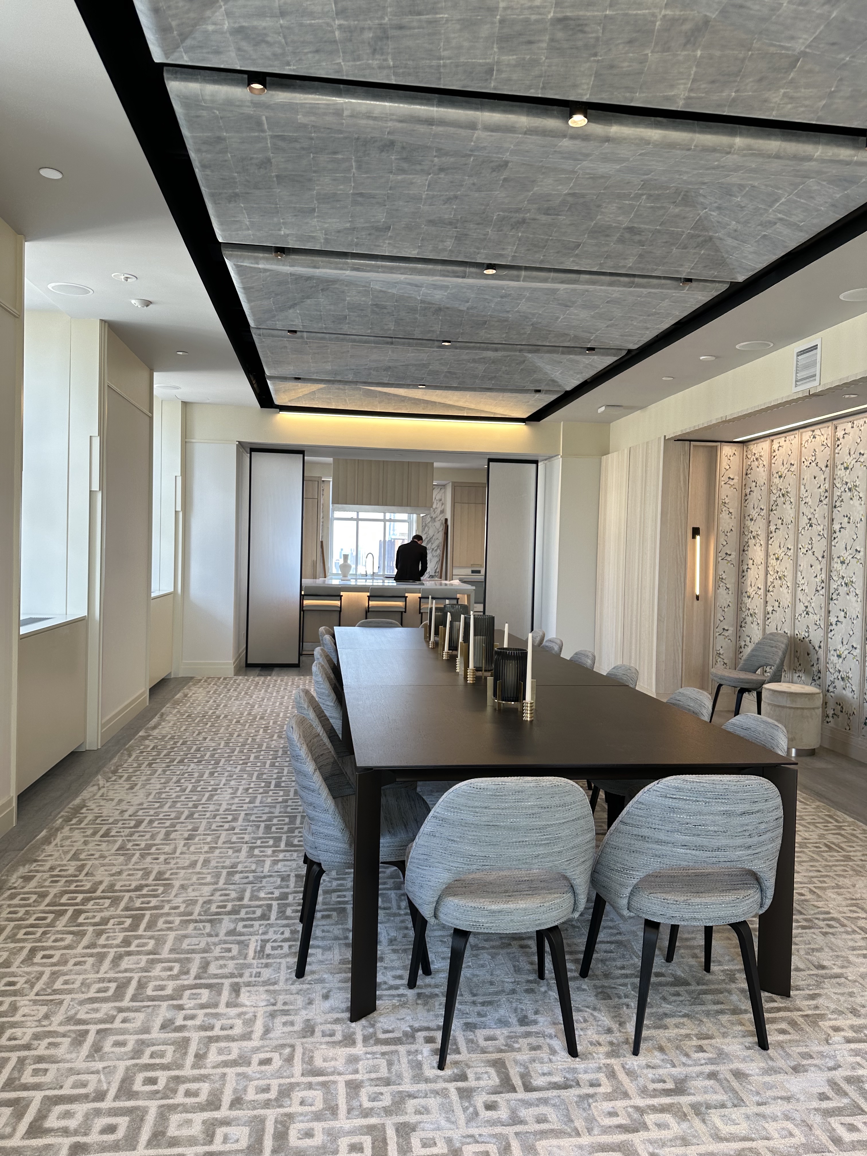 1 Wall Street, Unit 915 Manhattan, NY 10005 - Photo 17 of 18 a view of a dining room with furniture window and wooden floor