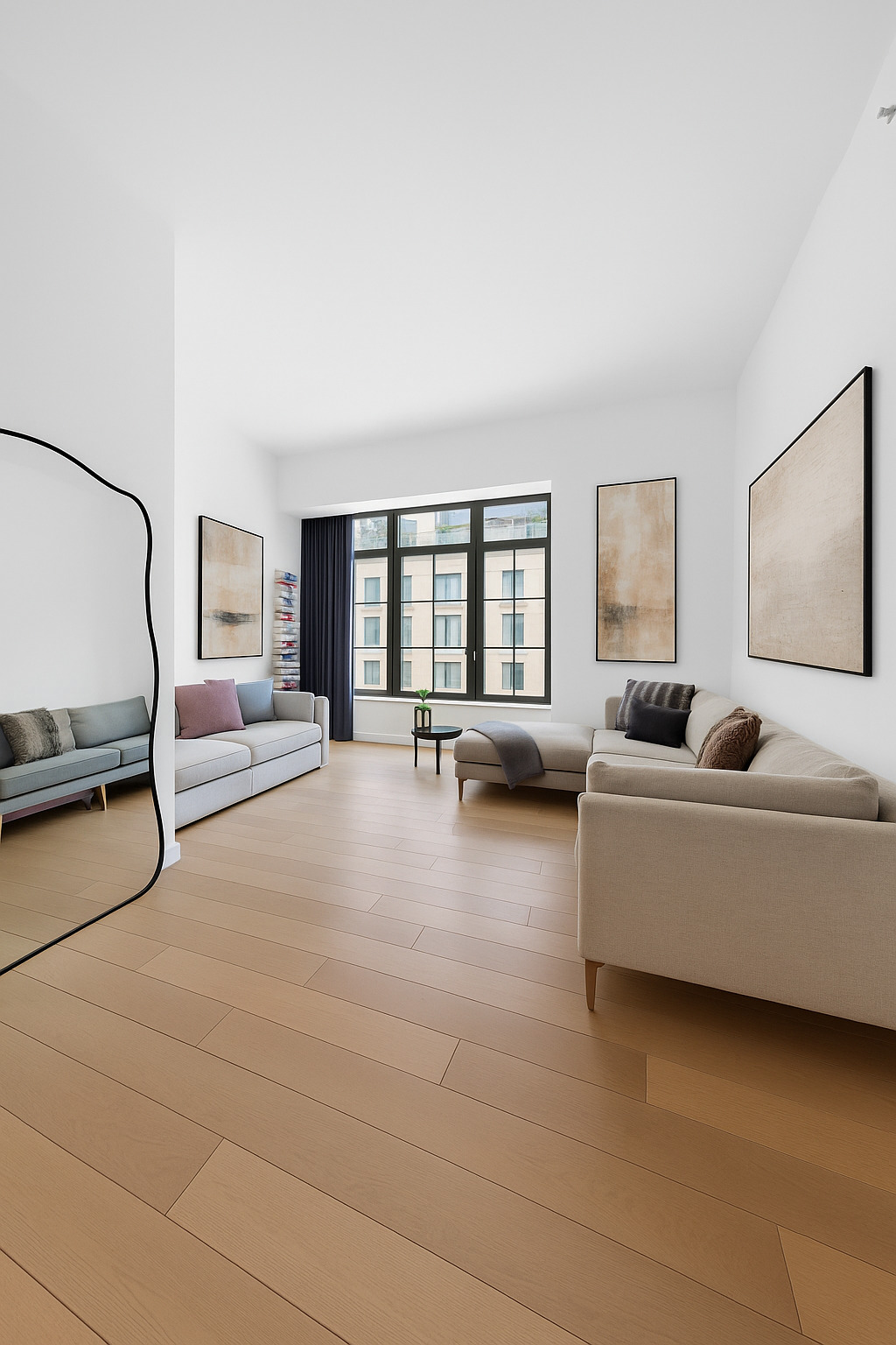 50 West 30th Street, Unit 3B Manhattan, NY 10001 - Photo 2 of 13 a living room with furniture and a flat screen tv