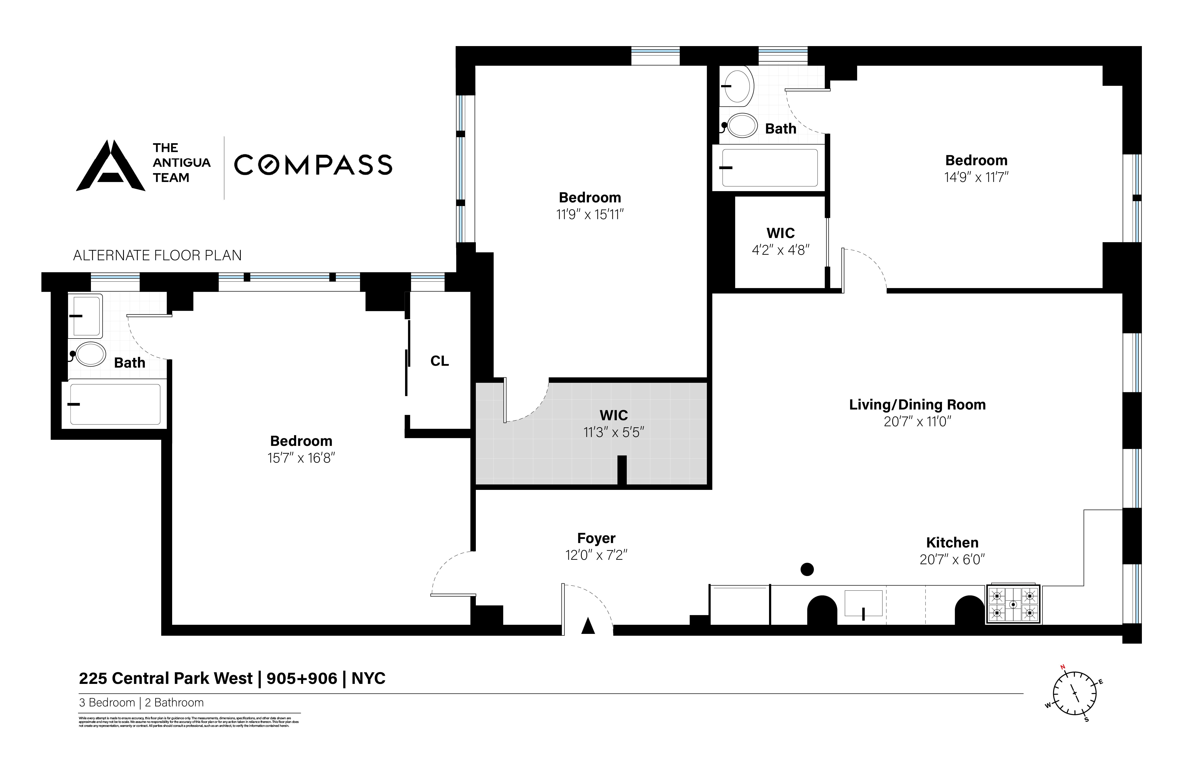 225 Central Park West 905/906 Central Park West New York NY 10024