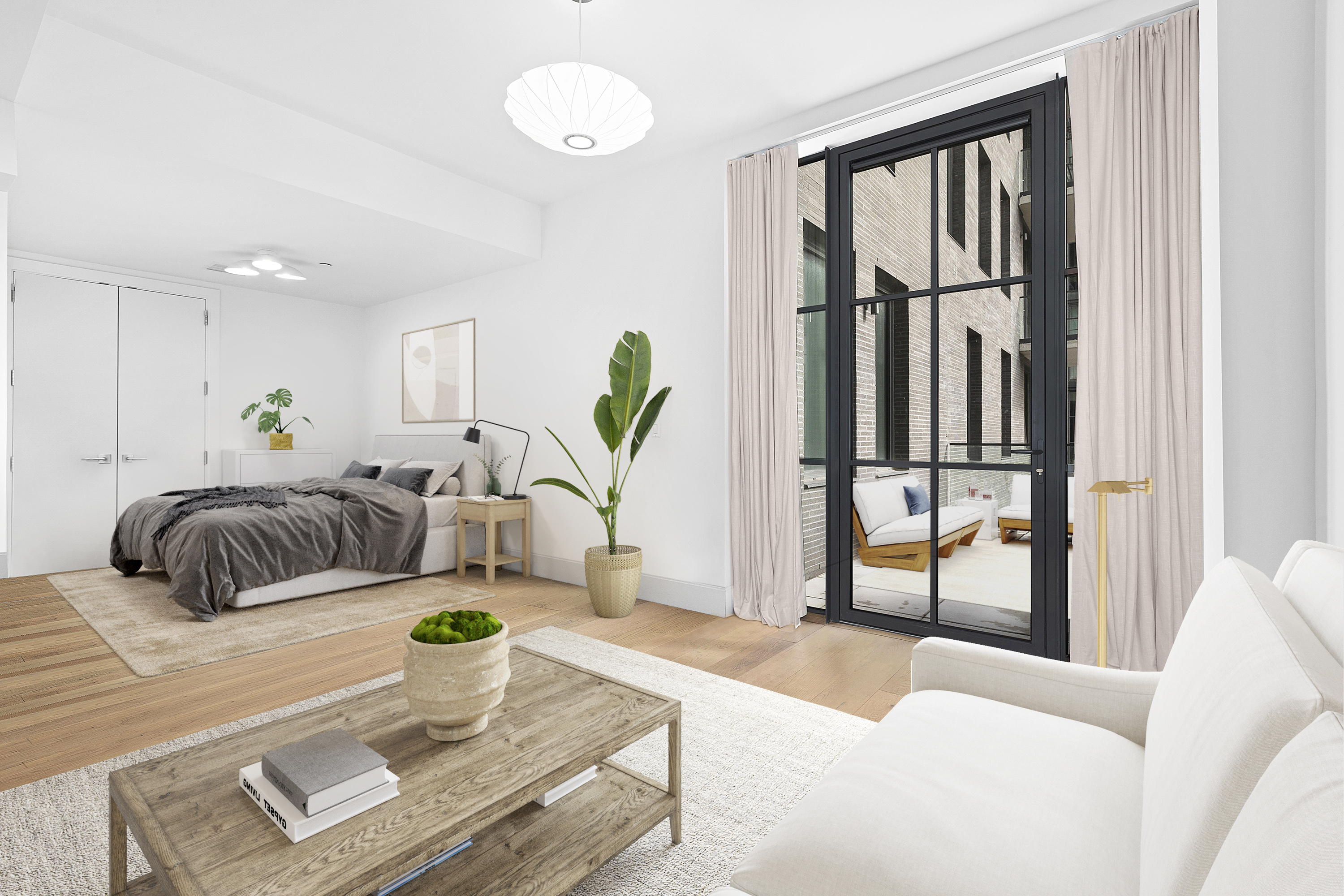 22-18 Jackson Avenue, Unit 209 Queens, NY 11101 - Photo 1 of 14 a bedroom with furniture and a window