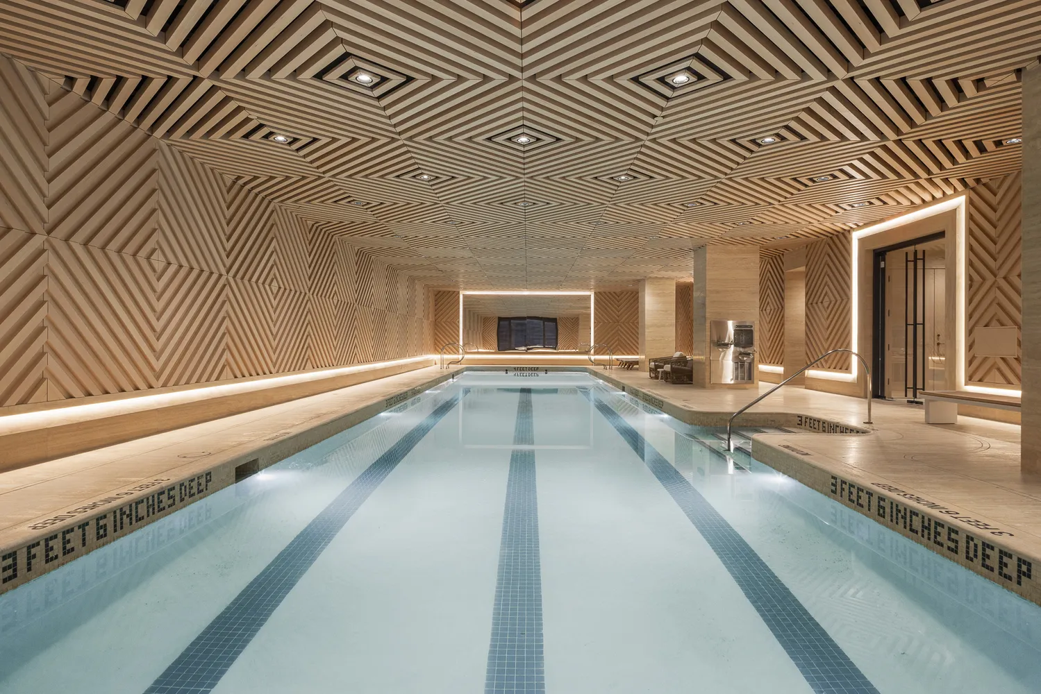 a view of swimming pool with a balcony