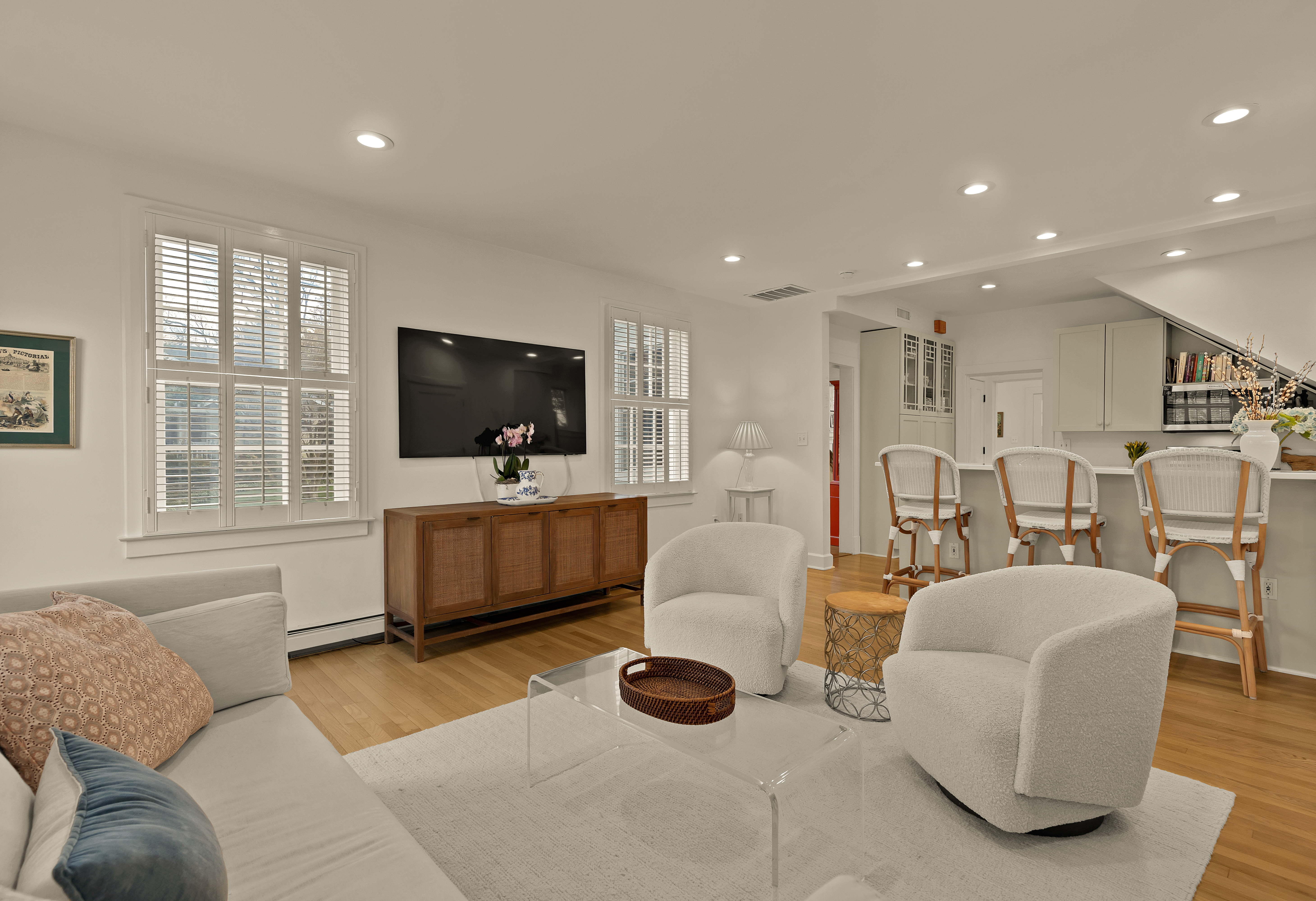 6815 Delaware Street Chevy Chase, MD 20815 - Photo 8 of 34 a living room with furniture and a flat screen tv