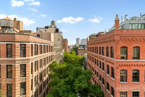 a large building with a view of a building