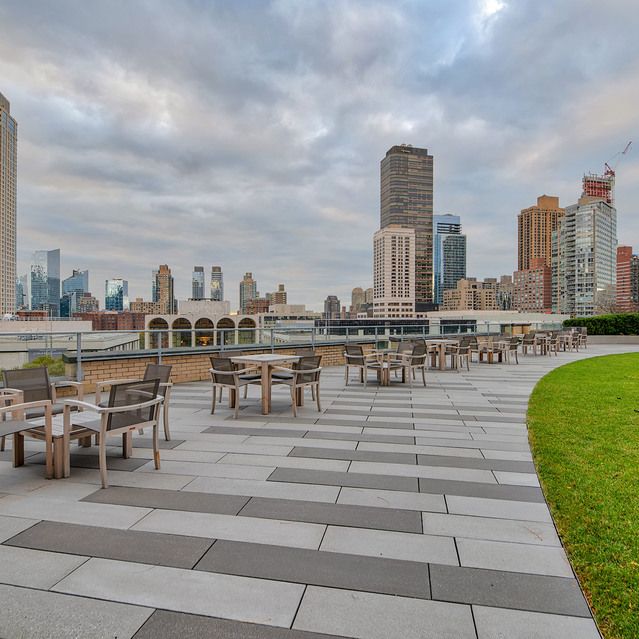 a outdoor view with a sitting space and furniture