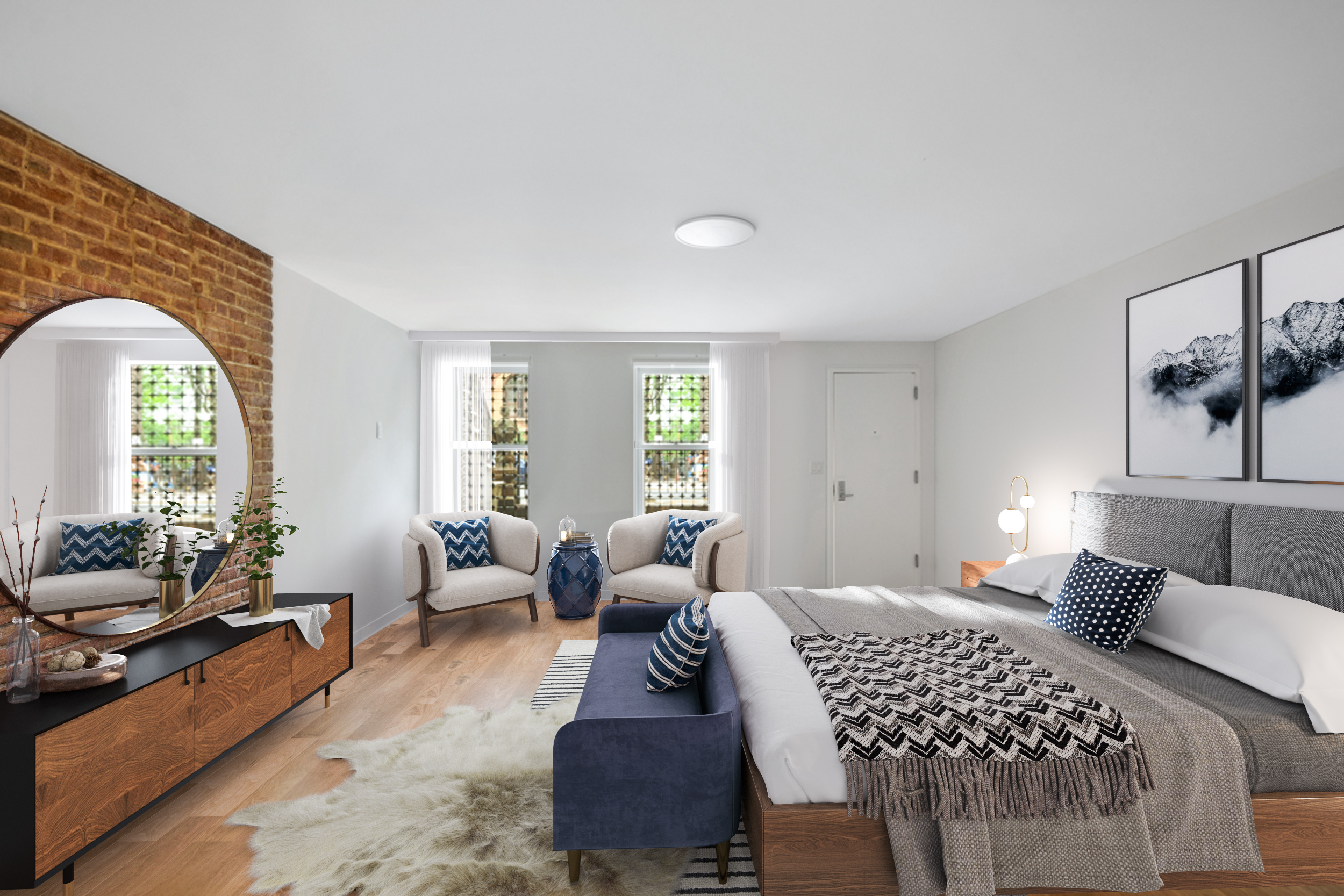 430 East 140th Street, Unit 2 Bronx, NY 10454 - Photo 3 of 10 a bedroom with furniture and a large window