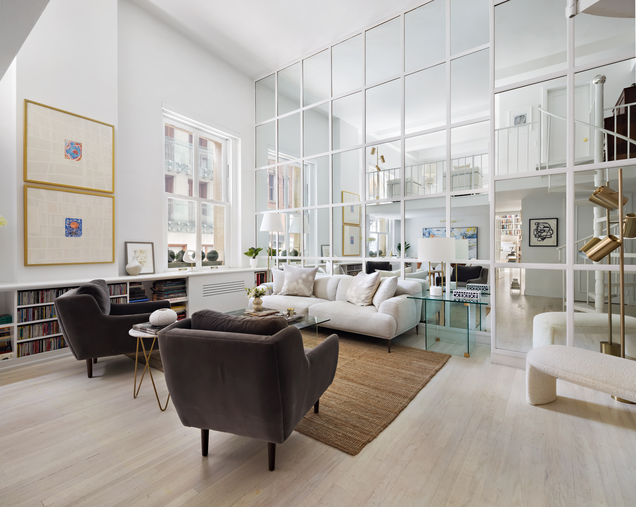 240 Centre Street, Unit 2J Manhattan, NY 10013 - Photo 3 of 18 a living room with furniture and a large window