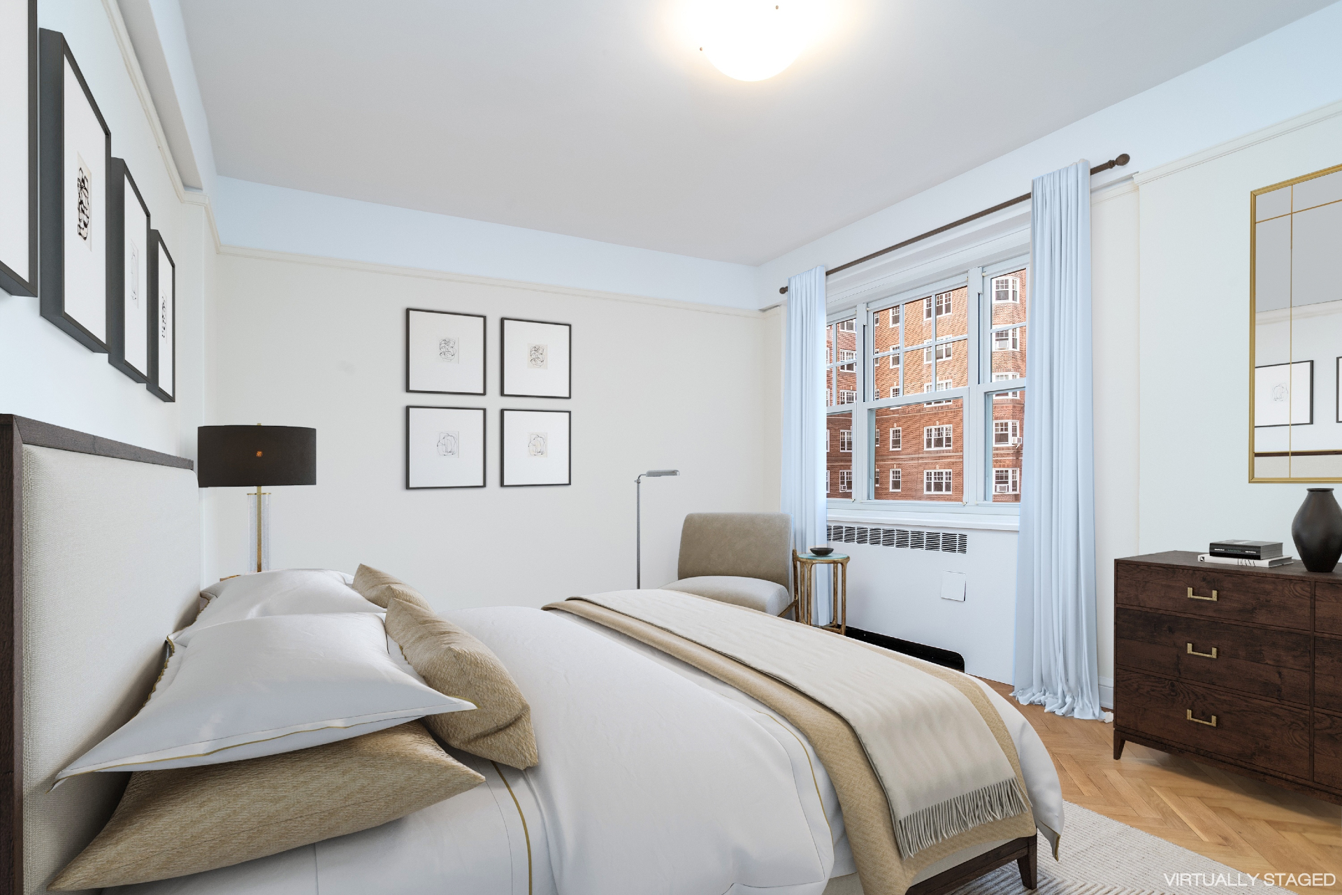 180 Cabrini Boulevard, Unit 37 Manhattan, NY 10033 - Photo 12 of 35 a bedroom with a bed a dresser and next to a window