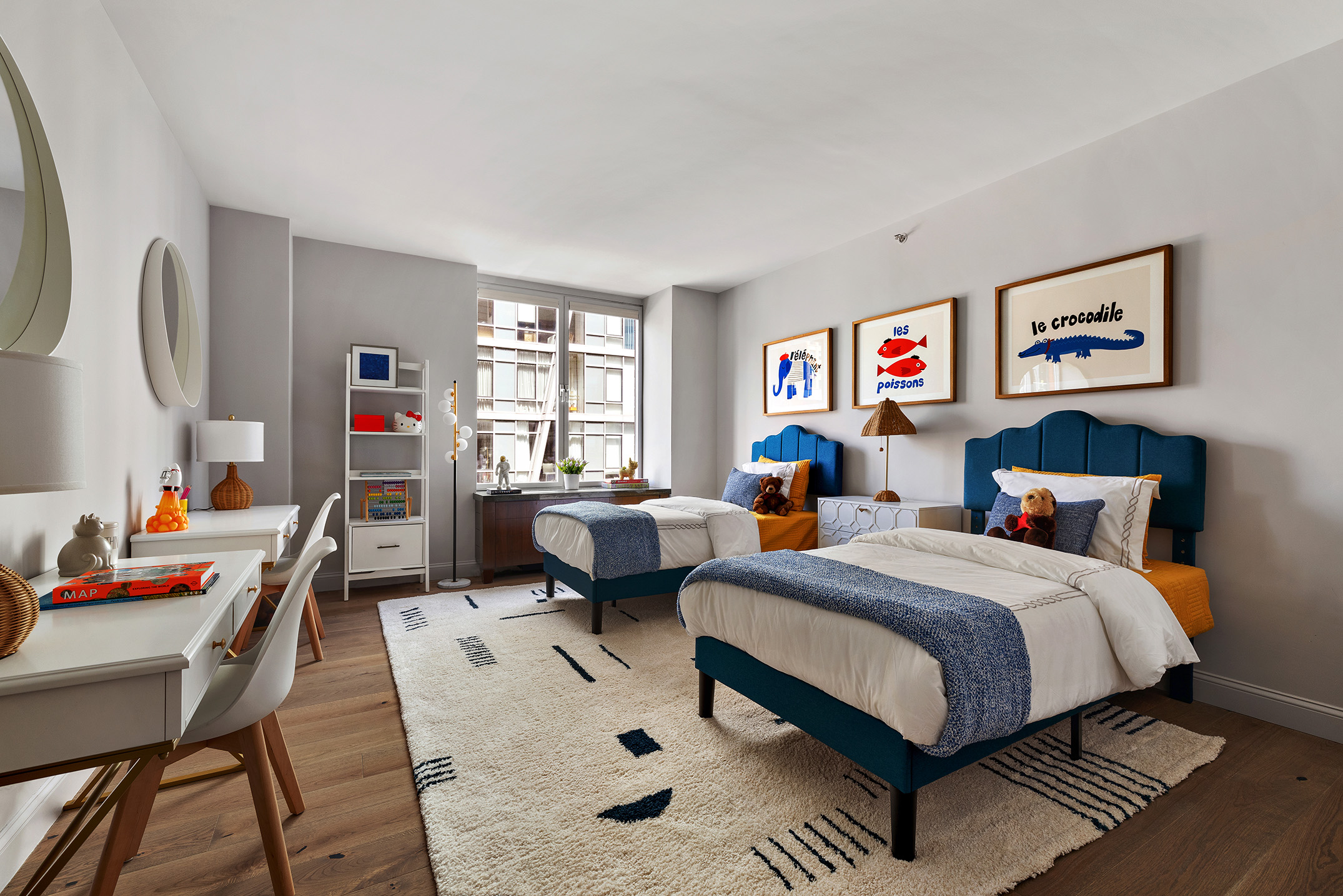 151 West 17th Street, Unit 4G Manhattan, NY 10011 - Photo 10 of 14 a bedroom with 2 bed table and a window