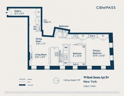 $2,995,000 | 99 Bank Street, Unit 3H | West Village