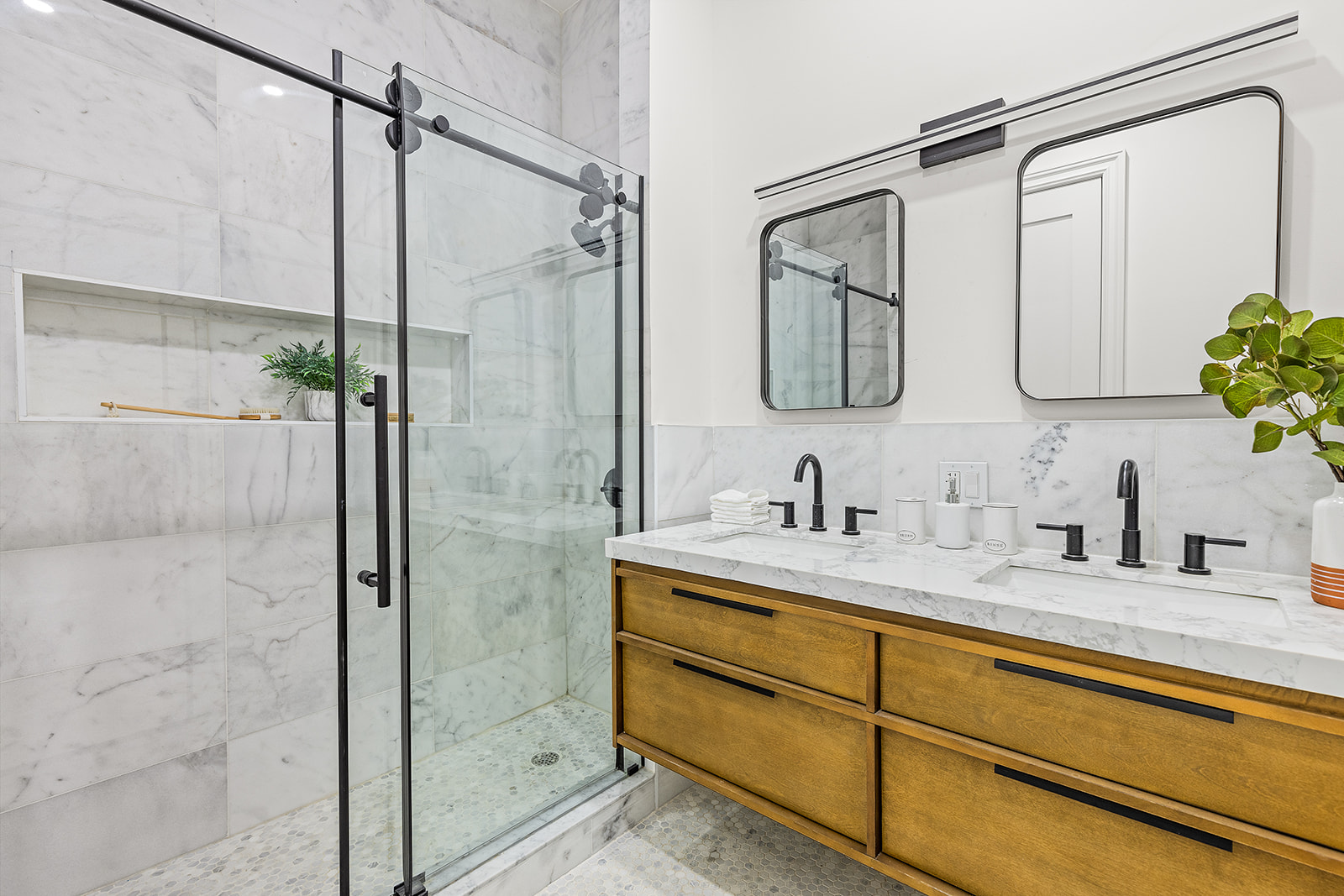 17 Linden Street Brooklyn, NY 11221 - Photo 9 of 19 a bathroom with a granite countertop sink mirror and double