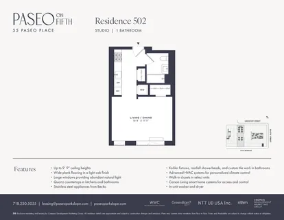 $3,725 | 55 Paseo Place, Unit 502 | Park Slope