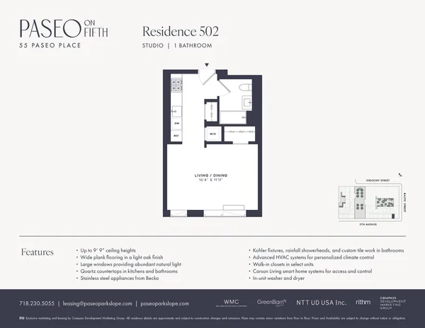 $3,700 | 55 Paseo Place, Unit 502 | Park Slope