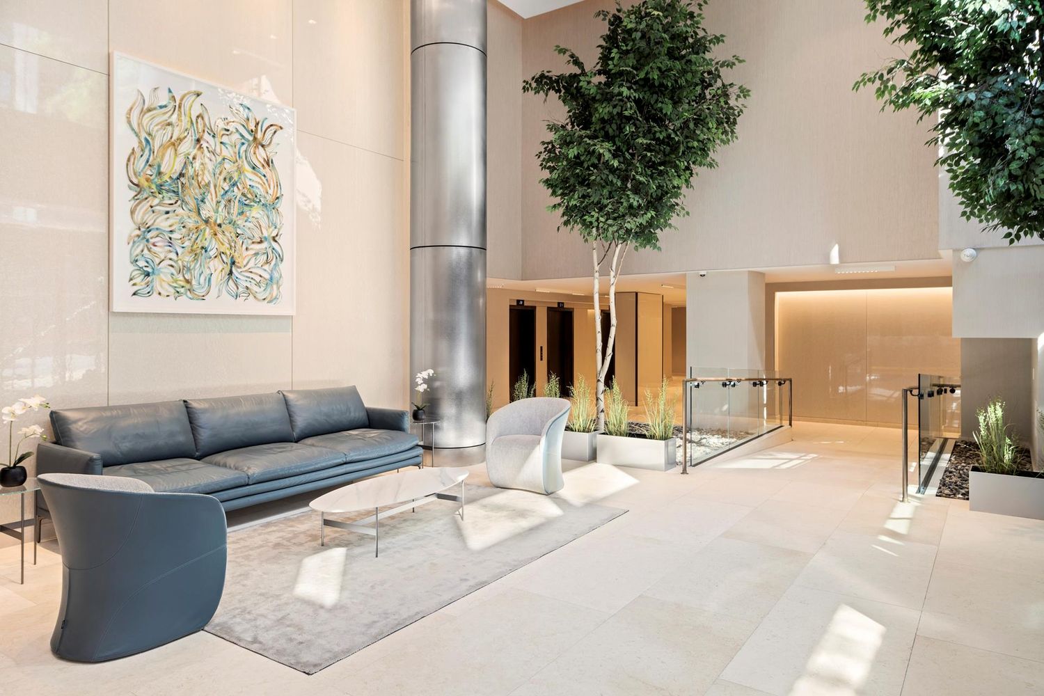 275 West 96th Street, Unit 12B Manhattan, NY 10025 - Photo 16 of 28 a living room with furniture and a potted plant