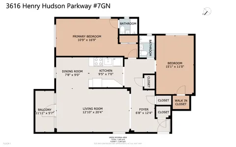 $399,000 | 3616 Henry Hudson Parkway, Unit 7GN | Central Riverdale