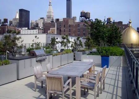 a view of city from a seating area