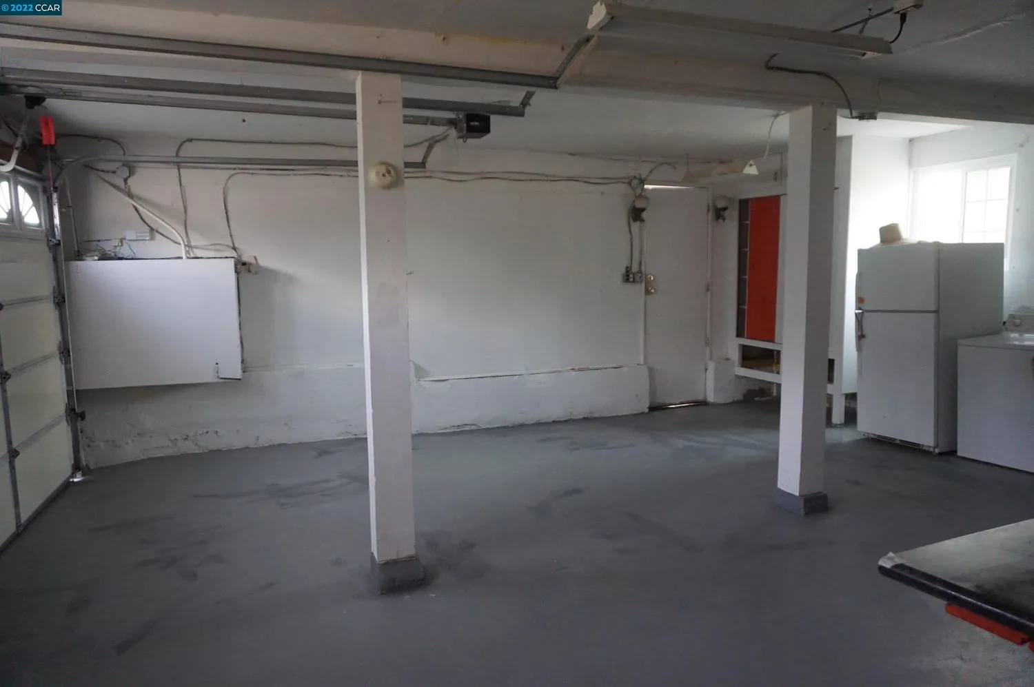 a view of a car garage door