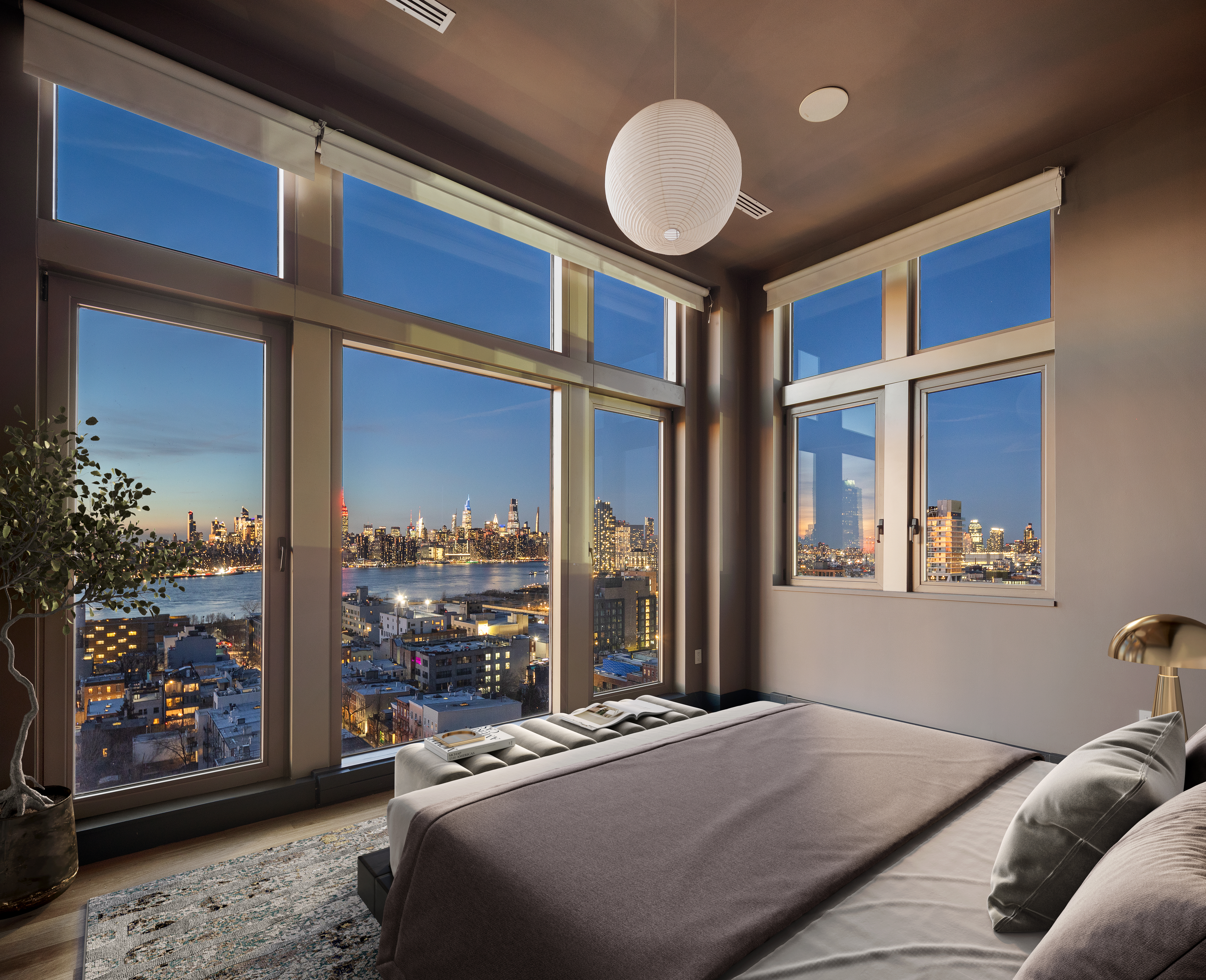 144 North 8th Street, Unit PH2 Brooklyn, NY 11249 - Photo 6 of 20 a bedroom with bed and balcony