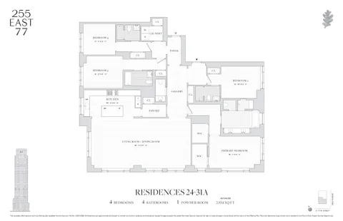 $9,540,000 | 255 East 77th Street, Unit 29A | Upper East Side