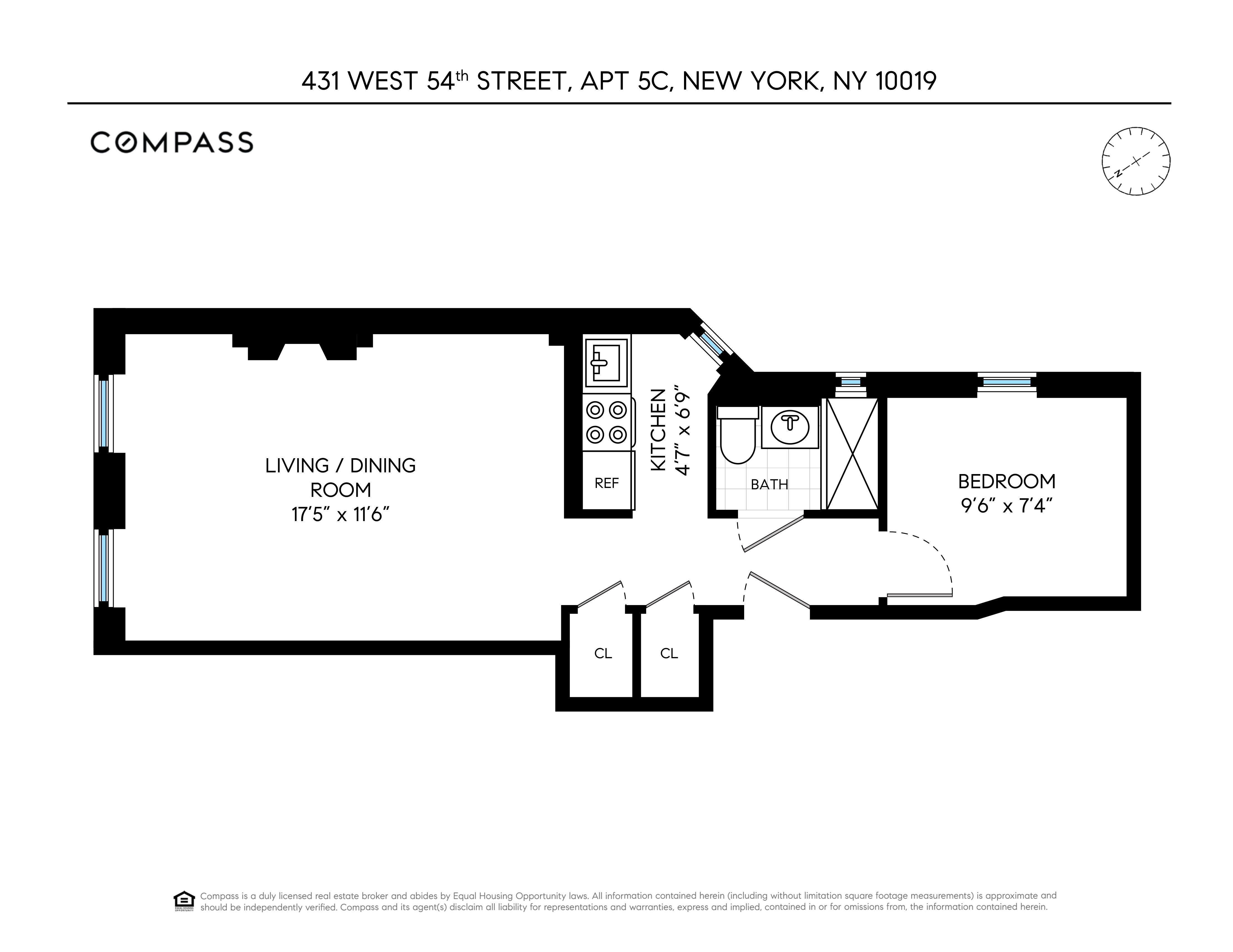 431 West 54th Street, Unit 5C Manhattan, NY 10019 - Photo 11 of 11 Gallery Image 11